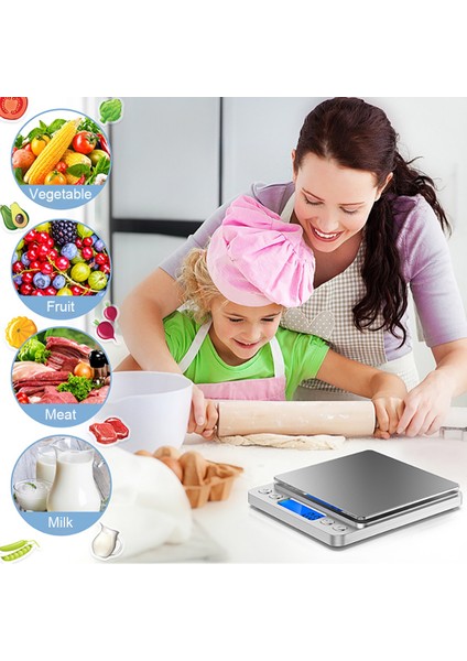 Gümüş Dijital Mutfak Terazisi 3000G/ 0.1g Küçük Mücevher Terazisi Gıda Terazileri Dijital Ağırlık Gram ve Oz Dijital Gram Terazisi Lcd/ Tara (Yurt Dışından) indirimleri