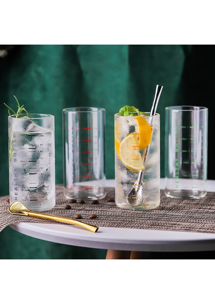 6 Adet Kırmızı 301-400ML Cam Ölçüm Kabı Içme Kupası En Iyi Isı ve Soğuğa Dayanıklı Mutfak Pişirme Aletleri Meyve Suyu Süt Su Ölçeği Bardak Aksesuarları (Yurt Dışından) indirimleri