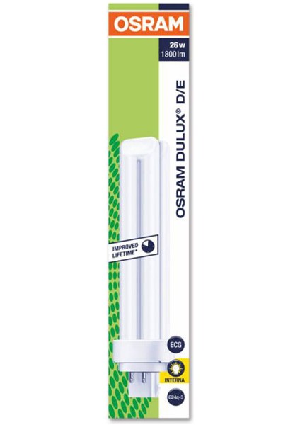 5 Adetosram Dulux De 26WATT 827 4 Pin G24Q-3 Pl-C Sarı Ampul 2700K 1800 Lm