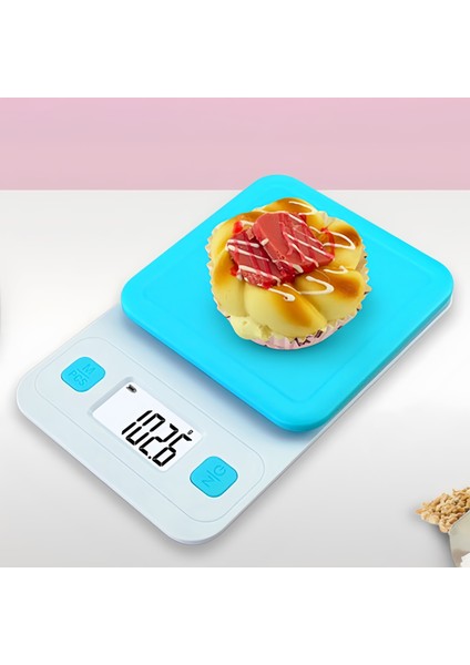 Mavi 5kg 0.5g Sevimli Stil Mutfak Terazisi, Pembe / Mavi Isteğe Bağlı, Pişirme Için Taşınabilir Ev Gıda Ölçeği, Kek, Gıda Tartı, Hd Ekran (Yurt Dışından)