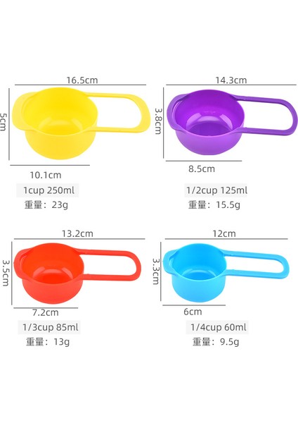 Set Başına 6 Parça 6 Adet Gökkuşağı Ölçüm Kabı Renkli Plastik Un Ölçüm Kaşığı Ölçeği Ölçüm Kaşığı Seti Pişirme Aksesuarları Mutfak Gereçleri (Yurt Dışından) fırsatları