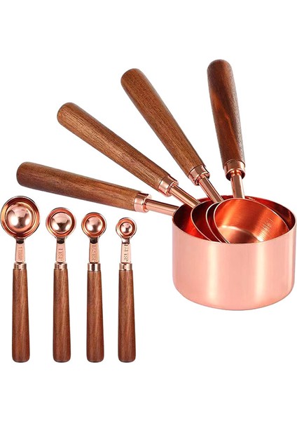 4 Adet Büyük Ölçü Kaşığı Seti Ceviz Ağacı Saplı Paslanmaz Çelik Pişirme Dereceli Aletler Bardaklar Kahve Mutfak Aksesuarları Barmenlik Ölçeği (Yurt Dışından) modelleri
