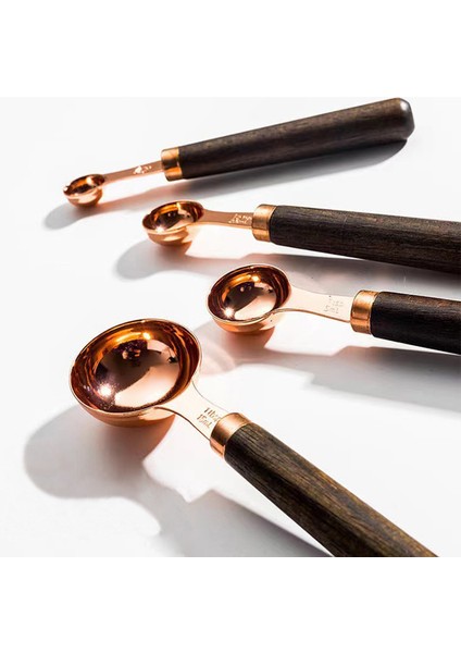 4 Adet Büyük Ölçü Kaşığı Seti Ceviz Ağacı Saplı Paslanmaz Çelik Pişirme Dereceli Aletler Bardaklar Kahve Mutfak Aksesuarları Barmenlik Ölçeği (Yurt Dışından) fırsatları