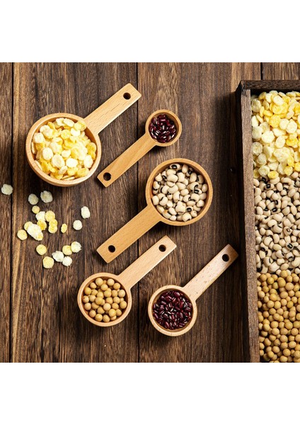 09 Ahşap Ölçü Kaşığı Şeker Baharat Çay Kahve Çekirdekleri Kepçe Ahşap Ölçüm Ev Mutfak Yemek Pişirme Fırıncılık Ölçüm Araçları 10/15ML 1 Adet (Yurt Dışından) fırsatları
