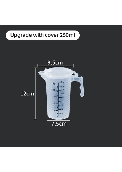 Model B 250ML Plastik Ölçüm Kabı Hafif Dayanıklı Pişirme Kabı 20ML 30ML 50ML 250ML 500ML 1000ML Taşınabilir Ölçüm Kabı Terazi Araçları (Yurt Dışından)