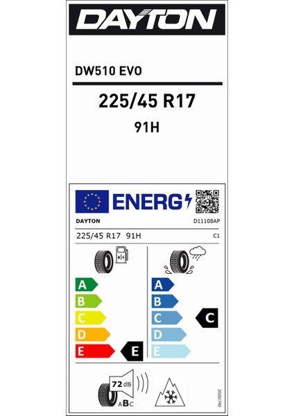 225/45 R17 91H Dw510E Kış Lastiği (Üretim Yılı: 2024)