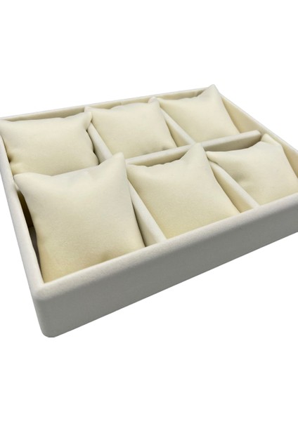 Yerli Üretim Dobric Model Süet Kaplama Krem Renk 24/18 cm Yastıklı Çekmece Ici Takı Düzenleyicisi fiyatları