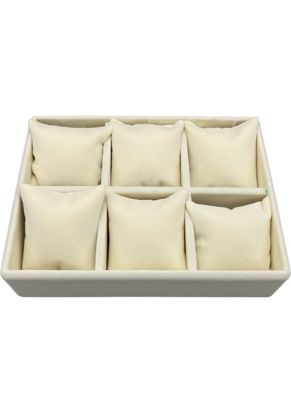 Yerli Üretim Dobric Model Süet Kaplama Krem Renk 24/18 cm Yastıklı Çekmece Ici Takı Düzenleyicisi modelleri