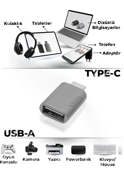 USB 3.2 To Type-C Dönüştürücü Yüksek Hızlı Veri Aktarımı