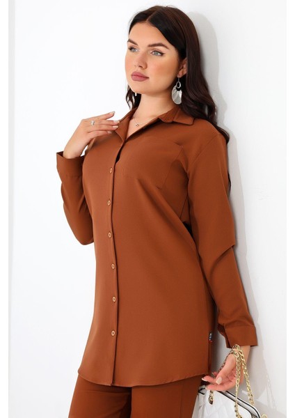 Dabıl Kumaş Tunik Gömlek Pantolon Takım