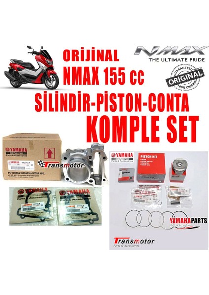 Nmax 155 2015-2020 Orijinal Silindir Piston Segman Alt Üst Conta Seti