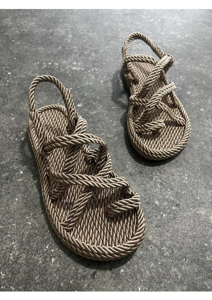 Kadın Vizon Halat Ip Sandalet