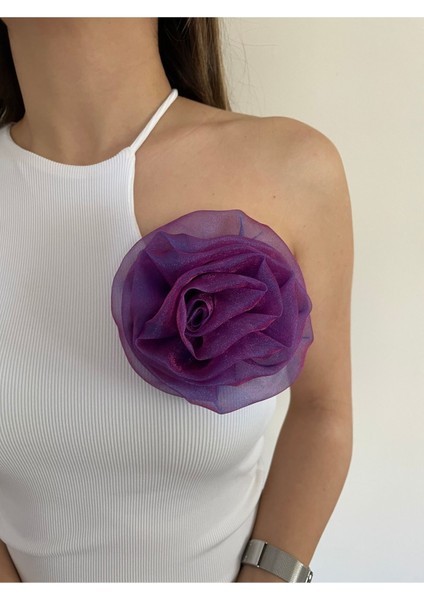 Renkli Yaka Broşu Ombreli Parlak Broş 13CM