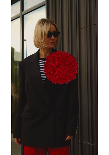 Büyük Çiçek Broş Yaka Aksesuarı 23 cm