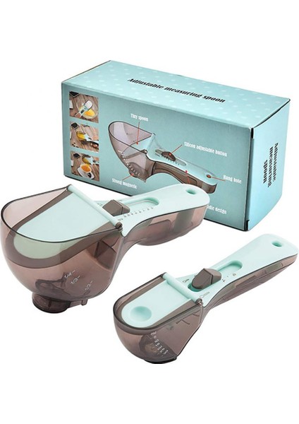 Kutulu Ayarlanabilir Ölçüm Kaşığı Mutfak Terazisi Pişirme Pişirme Gıda Ağırlığı Ölçüm Kaşığı Kahve Çay Şeker Kaşığı Ölçeği Mutfak Aracı (Yurt Dışından)