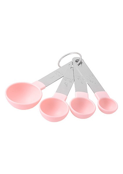 4 Adet Pembe A 4 Adet Pişirme Araçları Mutfak Ölçüm Kaşığı Seti Paslanmaz Çelik Saplar Ölçüm Kabı Ölçekli Ölçüm Kaşığı Mutfak Alet (Yurt Dışından)