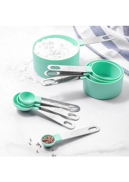 4 Adet Pembe A 4 Adet Pişirme Araçları Mutfak Ölçüm Kaşığı Seti Paslanmaz Çelik Saplar Ölçüm Kabı Ölçekli Ölçüm Kaşığı Mutfak Alet (Yurt Dışından)