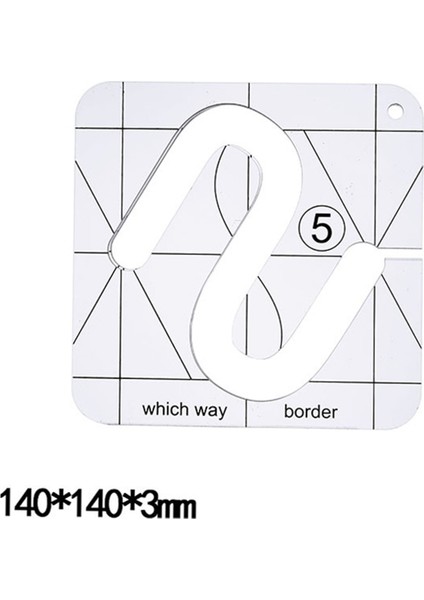 Stil 5 Dikişyorgan Cetveli Şeffaf Akrilik Patchwork Konumlandırma Cetveli Kendin Yap Dikiş Terzi Şablonu Kendin Yap Içi Boş Desen Ekleme Cetveli (Yurt Dışından)