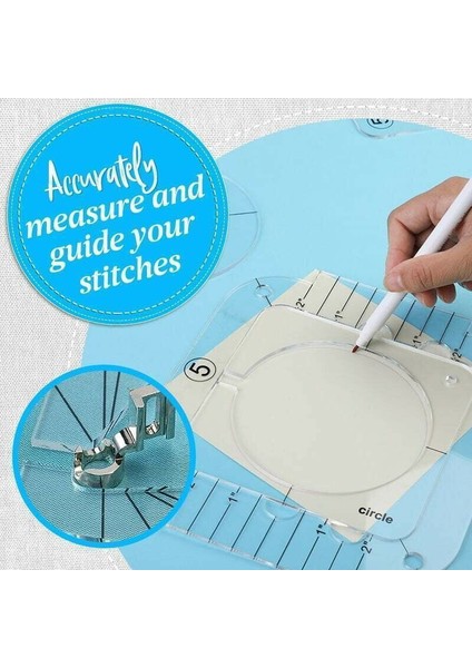 Stil 5 Dikişyorgan Cetveli Şeffaf Akrilik Patchwork Konumlandırma Cetveli Kendin Yap Dikiş Terzi Şablonu Kendin Yap Içi Boş Desen Ekleme Cetveli (Yurt Dışından) fırsatları