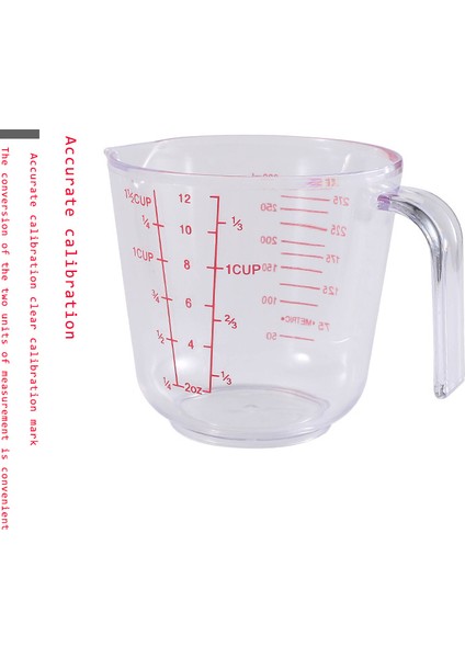 300ML ve 600M Saplı ve Dökme Borulu 2 Adet Plastik Ölçüm Kabı Seti, Kaymaz Sap ve Pişirme Pişirme Için Kalın Ölçümler 300ML 600ML (Yurt Dışından) fiyatları