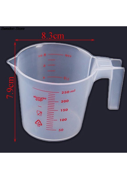 Pic Olarak 20/30/50/100/400/600/800/1000ML Plastik Ölçme Dereceli Sürahi Bardak Mutfak Pişirme Pişirme Aracı Ölçekli Ölçme Sürahileri (Yurt Dışından)