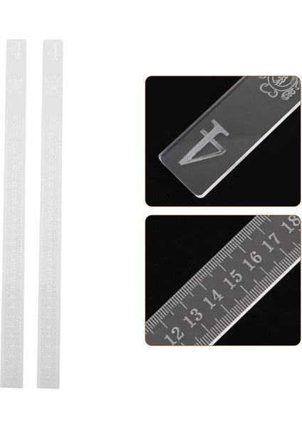 Kalınlık 0.3 cm 2 Adet Çerez Denge Cetvel Oklava Ölçüm Kalınlığı Ölçeği Cetvel Pişirme Kurabiye Eşitleyici Ölçme Hamur Düzeltme (Yurt Dışından)
