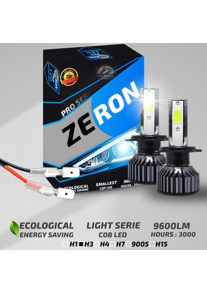 Zeron Pro Series H3 LED Xenon Şimşek Etkili LED Xenon LED Ampul