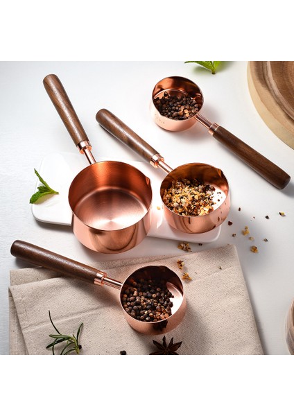 4 Adet Gül Büyük 4/8 Adet Mutfak Pişirme Araçları Bakeware Ölçme Aletleri ve Terazi Seti Paslanmaz Çelik Ölçüm Bardak ve Ahşap Saplı Kaşıklar (Yurt Dışından) fiyatları