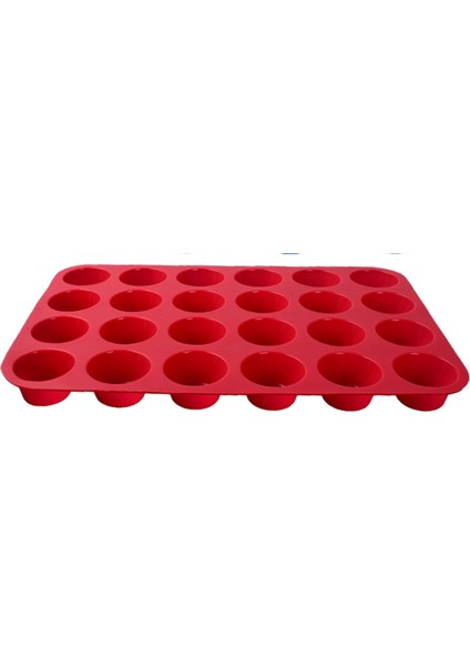 24 Kırmızı Silikon Muffin Kalıbı Mini Kek Yapıcı 6 ve 12 Bardak Ev Yapımı Qukiches Frittata Muffinler Tepsi Kalıbı Pişirme Gereçleri Araçları (Yurt Dışından)