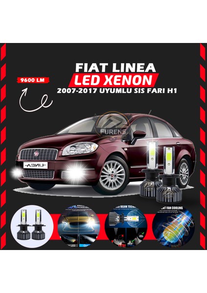Fiat Linea 2007-2017 Sis Farı Uyumlu Şimşek Etkili LED Xenon Pro Series H1