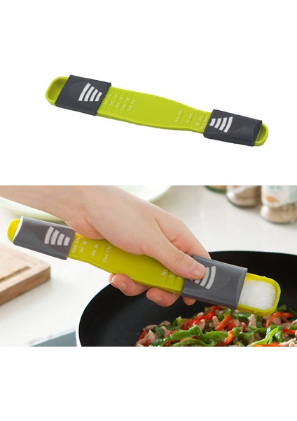 Çift Uçlu Sekiz Tezgah Ayarlanabilir Ölçekli Ölçüm Kaşığı Toz Ölçme Araçları Mutfak Bakeware Aksesuarları (Yurt Dışından)