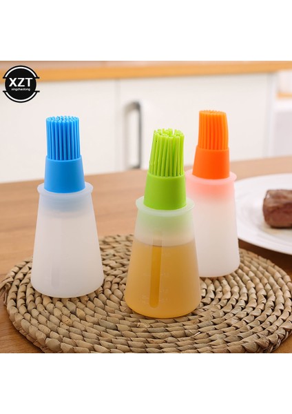 Kırmızı Barbekü Yağı Şişesi Silikon Fırçalı Taşınabilir Baharat Sos Fırçası Ölçekli Yağlayıcı Şişe Barbekü Mutfak Izgara Kızartma Aracı (Yurt Dışından) indirimleri