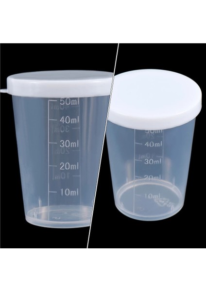 Beyaz 20 Adet Tek Kullanımlık Kahve Fincanları Ilaç Ölçme Plastik Pişirme Aleti Ölçeği Kapaklı Ölçer Beyaz (Yurt Dışından)