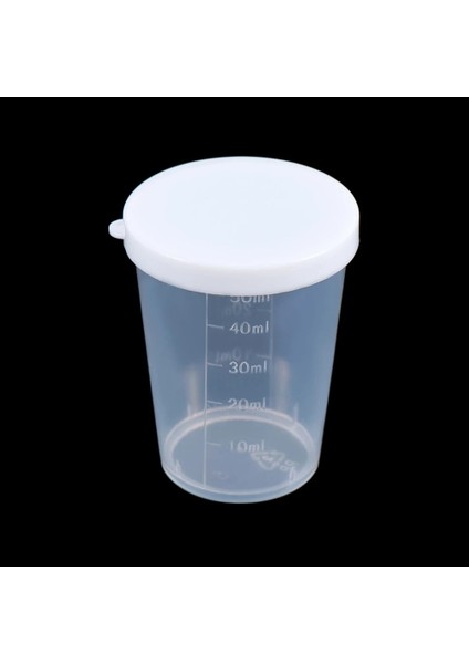 Beyaz 20 Adet Tek Kullanımlık Kahve Fincanları Ilaç Ölçme Plastik Pişirme Aleti Ölçeği Kapaklı Ölçer Beyaz (Yurt Dışından)