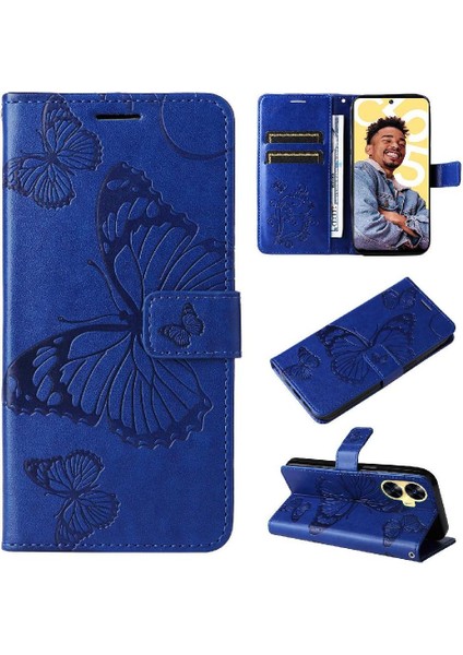 Kart Yuvası Standı Manyetik ile Realme C55 4g Flip Kickstand Için Flip Case (Yurt Dışından)