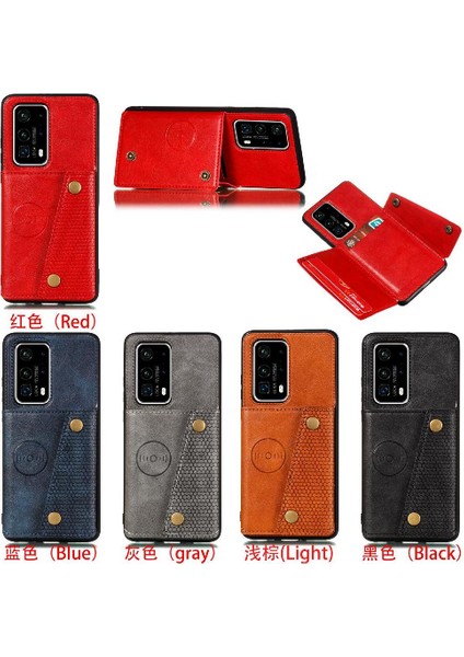 Cüzdan Kılıf Için Huawei P40 Buit Demir Kart Tutucu Cüzdan Kılıf Darbeye (Yurt Dışından) modelleri