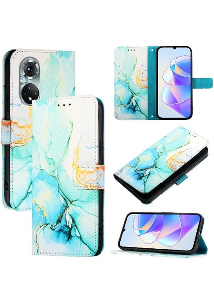 Onur 50 Pro Pu Deri Mermer Desen Cüzdan Kickstand Için Kılıf (Yurt Dışından) indirimleri