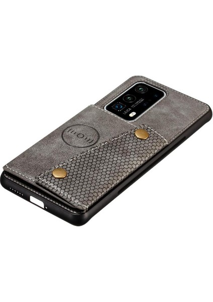 Cüzdan Kılıf Için Huawei P40 Buit Demir Kart Tutucu Cüzdan Kılıf Darbeye (Yurt Dışından) modelleri