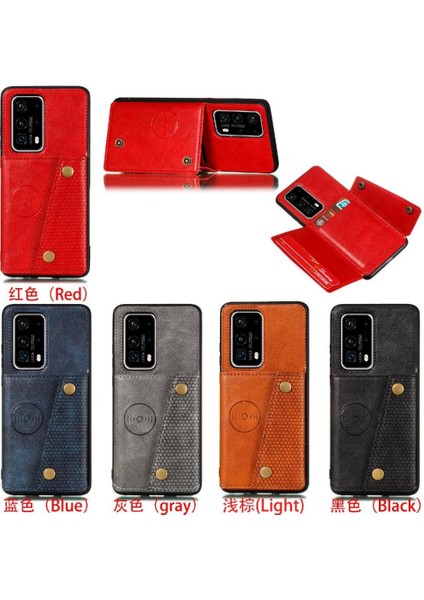 Cüzdan Kılıf Için Huawei P40 Buit Demir Kart Tutucu Cüzdan Kılıf Darbeye (Yurt Dışından) fiyatları