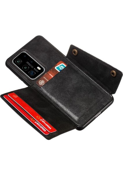 Cüzdan Kılıf Için Huawei P40 Buit Demir Kart Tutucu Cüzdan Kılıf Darbeye (Yurt Dışından) modelleri