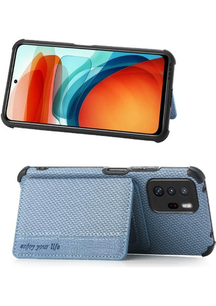 Xiaomi Redmi Için Not 10 Pro 5g Standı Fonksiyonu Manyetik Kart Tutucu (Yurt Dışından)