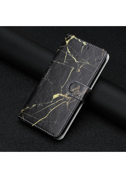 Huawei P40 Lite Tam Koruma Kartı Yuvaları Için Flip Case Tutucu Mermer Pu (Yurt Dışından)