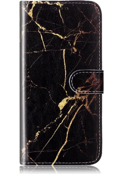 Huawei P40 Lite Tam Koruma Kartı Yuvaları Için Flip Case Tutucu Mermer Pu (Yurt Dışından)