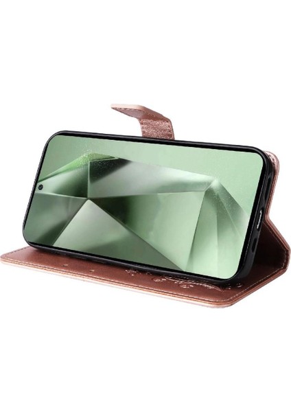 Samsung Galaxy S24 Fe Manyetik Kapak Için Kılıf Kart Yuvası Standı ile Pu Çevirin (Yurt Dışından) modelleri