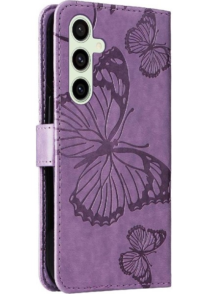 Samsung Galaxy S24 Fe Manyetik Kapak Için Kılıf Kart Yuvası Standı ile Pu Çevirin (Yurt Dışından) fırsatları