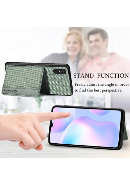 Xiaomi Redmi 9A Manyetik Kart Tutucu Rfıd Engelleme Için Kılıf Komple Standı (Yurt Dışından)