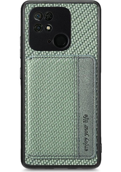 Xiaomi Redmi 10C Manyetik Kart Tutucu Rfıd Engelleme Standı Kamera Için Kılıf (Yurt Dışından)