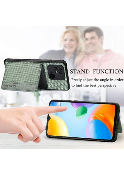 Xiaomi Redmi 10C Manyetik Kart Tutucu Rfıd Engelleme Standı Kamera Için Kılıf (Yurt Dışından)