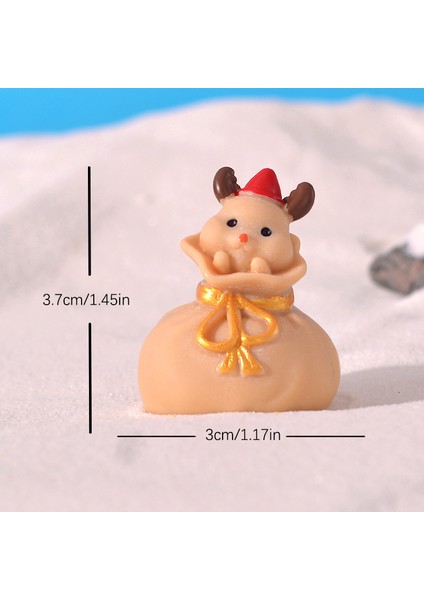Style3 A3 Mini Reçine Noel Dekorasyon Noel Baba Kardan Adam Ağacı Mikro Peyzaj Modeli Diy Minyatür Bahçe Figürleri Ev Dekorasyon (Yurt Dışından)