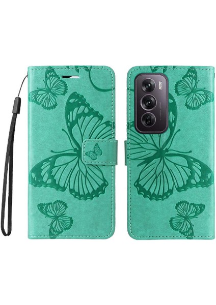 Oppo Için Kılıf Card 12 Pro 5g Flip Kickstand Pu Deri Kart Yuvası ile (Yurt Dışından)